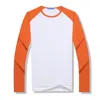 Spring outono de manga longa camisetas modais para crianças adultas sublimação em branco Tops brancos Matching Roupfits 220714