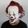 Silicone Film Stephen King's It 2 Joker Pennywise Masque Visage Complet Horreur Clown Latex Masques Halloween Party Horrible Cosplay Prop Masque B062103