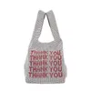 Merci paillettes sac petits sacs fourre-tout cristal Bling mode dame seau sacs à main gilet filles paillettes s 220630