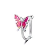 Rainbow Cekiny Butterfly Nose Pierścionki Piercing Barmell 14G Steel Steel Batoniki Nos Ring Unisex Biżuteria