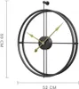 금속 철제 대형 벽 시계 사무실 장식 고급스러운 미니멀리스트 산업 음소거 북유럽 교수형 매달려 홈 장식 현대 디자인