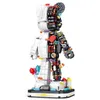 Máquina Urso Violento 3D Modelo de Meio Corpo Robô Blocos de Construção Tijolos Coleção de Brinquedos de Designer Bearbrick Conjunto Presente para Crianças G220524