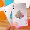 Beer Bottle Opener Poker Playing Card Ace of Spades Bar Tool Soda Cap Opener Gift Kitchen Gadgets Tools 50pcs DAS458