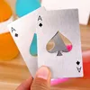 Bierflesopener poker speelkaart aas van schoppen bar gereedschap soda cap opener cadeau keuken gadgets gadgets gereedschap 50 stks das458