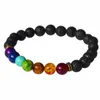 Charmarmband chakra armband kvinnliga färger blandade helande kristaller sten ber mala armband sommarsmycken 1211Charm Lars22