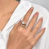 Wedding Rings Double-piece Two-in-one Zircon Ring Set Fashion V-shaped Women's Exquisite Jewelry Wynn22