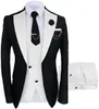 Tuxedos De Mariage Bordeaux Costumes De Bal Pour Hommes Revers Entaillé Costume De Mariage Slim Fit Pour Hommes Blazers Trois Pièces Veste Gilet Et Pantalon Fête Affaires Vacances