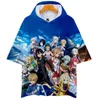 Herr t-shirts rolig anime svärd konst online huva t-shirt 3d tryck vuxna barn t-shirt pojkar/flickor avslappnad kortärmad tees