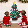 Dzieci DIY poczuł choinkę z ozdobami Prezenty dla dzieci świąteczne ścianę drzwi drzewa wiszące dekoracja noworoczne prezenty 201203
