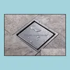 Lead Tile Insert Square Floor Waste Grates Badrum Duschavlopp 110 x 110mm304 Rostfritt stål Bad Drainer Drop Leverans 2021 Tömmar FAUC