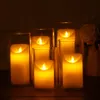 Elektroniczna świeca 1set świeca LED Cylindryczne Boże Narodzenie Święta Święta Święta Święta Dekoracyjne lampy LED Domowe świeca 220527