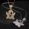 Pendant Necklaces Exquisite Fashion Zircon Cartoon Elf Metal Necklace Hip Hop Men&#39;s Rock Prom JewelryPendant