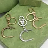 Luxe sleutelhanger voor vrouwelijke mannen mode sleutelhanging goud gesp roestvrij staalontwerper sleutelhangers van hoge kwaliteit drive -ring met groene doos