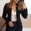 Kobiety z litego koloru Blazer Plus Size Całkowicie meczowy kombinezon poliesterowy kombinezony biurowe kurtki odzież wierzchnia dla biznesu 220402