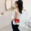 Flip zatrzask dla dzieci w stylu zagraniczna moda mała mała torba super fajne dziewczyny z jedno ramię w łańcuchu