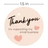 500pcs 1.5inch Thank You Business Adhesive Stickers Label Envelope Packaging Candy Bag Baking Box Decoration