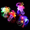 Party Decoration Glowing Flashing LED PACIFIER WHISTLE Night Light Up Blinking Joke Toy Rave Soft Necklace 10/20/30PCParty