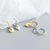Hoop Huggie INZAReal 925 Sterling Silver Heart Huggies kolczyki dla kobiet mody Fine 18k złota biżuteria śliczne minimalistyczne akcesoriaHoop
