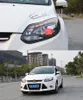 フォードフォーカス2012-2014 RS修正ヘッドライトの交換用の車のスタイリングヘッドライトのレッドランニングライトエンジェルアイフロントフォグライト