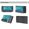 60A/50A/40A/30A/20A/10A SŁOFNOLARNY SŁUNKOWANY STEROWNIK PWM 12V 24V AUTO LCD DUAL USB 5V Panelu Słoneczne PV Regulator PV