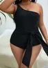 Kvinnor plus storlek badkl￤der mode baddr￤kt bad bad strandkl￤der siamese svart gr￶n f￤rgtryck ingen beh￥ underwire support sommar baddr￤kter bikinis 002