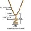 Colliers pendants Collier de nom de nom personnalisé sur mesure LETTRE DE Bubble personnalisée 18k Gold Sier Hip Hop Diamond Chain pour hommes femmes az en6056470