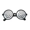 Óculos de sol Cosplay Glasses VERTIGO Padrão engraçado Anime decorativo Dizzy Óculos Acessórios de fantasia de Halloween