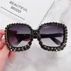 Sunglasses Vintage Oversized Square Colorful Diamond Women Crystal Fashion Sun Glasses Rhinestone Shades UV400