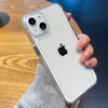 プレミアムスペース透明透明なクリアアクリルTPUハードフォンケースのためのiPhone 15 14 13 12 11 PRO MINI XS XR X 8 7