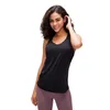 LU59 Uleveless Yoga Vest Tshirt ألوان صلبة نساء يوجا دبابات قمم الأزياء في الهواء الطلق دبابات الرياضة الرياضة الجريئة الرياضية القماش 8724020