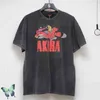 Vintage moto lavé en détresse faire vieil dégâts akira tshirt w2208114600337