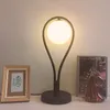 Nordic Brastable Lamp Ronde Glazen Bal Slaapkamer Verlichting Woonkamer Studie Room Office Lezen Bureaulamp LED G9 Lamp 5W EU