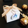 12sets 크래프트 라마 선물 웨딩 사탕 태그와 리본 DIY 파티 종이 박스 포장 220705