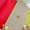Kettentasche Handtasche Umhängetaschen Mode Damen Geldbörse PVC16,5 cm Größe Briefdruck