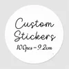 100pcs 9.2cm Roundsquare Design de etiqueta adhesiva personalizada sus propias pegatinas personalizadas 220712