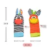 Plush toys Animals Baby Sock Rattle Socks Sozzy Wrist Rattles Foot Finder Babys Toys Lamaze 4pcsset6019421