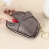 3pcs Coin purses Women PU Plain Elephant Shaped Zipper Short Wallets Mix Color