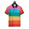Modisches Polo-T-Shirt für Herren, lässiges T-Shirt, besticktes Herren-Poloshirt aus Baumwolle, Poloshirts mit hohem Straßenkragen