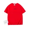 디자이너 Fashoin Luxury Streetwear Vetement 오버 사이즈 Vetements 짧은 슬리브 티 빅 태그 패치 VTM Tshirts 자수 검은 흰색 빨간 베스트 멘트 T 셔츠 3DA6