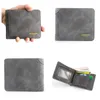 Wallets Short Men Slim Card Holder Po Male Name Engraved Wallet Small Classic Zipper Coin Pocket Square PursesWallets