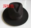 Chapeaux à large bord laine Fedora chapeau unisexe feutre s adulte mode Trilby chapeaux homme casquette B-8130 220923