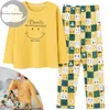 Autumn Sleep Lounge Pajama Long Sleeved Top Polka Dot Pajama Sets Cartoon Pyjamas Cotton Sleepwear Women M L XL XXL XXXL 220421