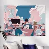 Tapisses École fille Tapestry Mur Tabillard Kawaii Room Decor Couverture de tapis d'anime Revêtements suspendus Cool Dormitory Bedroom décortise