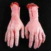 1pcs como corte de terror sangrento Fake Latex Tamanho da vida braço Arm Hand Scary Halloween Prop Haunted Party Decoration 220812