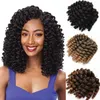 Jamaicaanse bounce haakhaar ombre Jumpy Wand Curl Synthetische vlechten krullende haakbraid twist Haarextensies 8 inches blond haar