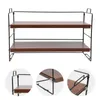 Hooks & Rails Small Bookshelf Office Desktop Organizer Book Storage Shelf Iron-art BookshelfHooks