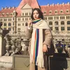 Halsdukar Regnbågsfärg Vinterhalsduk för kvinnor Dam Lång sjal Wrap Modefilt Elegant Foulard Femme Damscarves