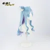 Otros suministros para fiestas y eventos Vtuber Elira Pendora Cosplay peluca orejas púrpura azul 65cm largo pelo rizado 2022 NIJISANJI EN LazuLight Idol Youtube