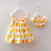 Born Baby Girls Clothes Abito senza maniche Slip 2 pezzi Set di abiti a righe stampati Set di abbigliamento carino Summer Sunsuit 024M 220608