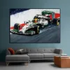 2021 F1 Racer Poster Formülü Akvaril Foto Racing Decoratie Art Decor Baskı Schilderij Kamer Muur Tuval